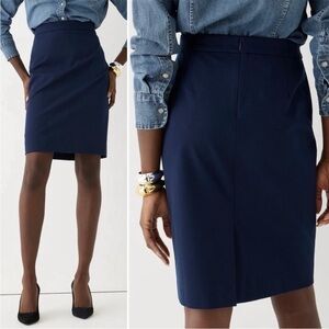J Crew no 2 Pencil skirt in bi-stretch cotton 12T